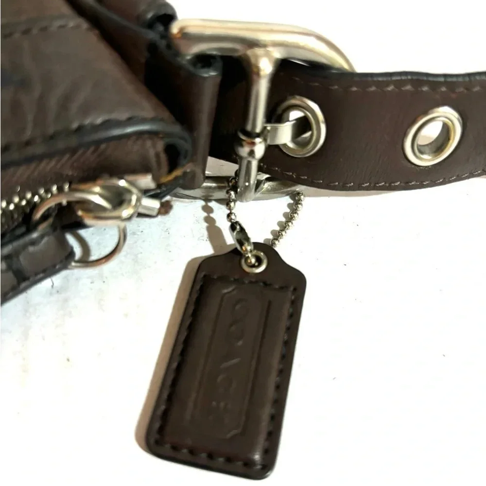 Coach vintage brown distressed leather crossbody handbag